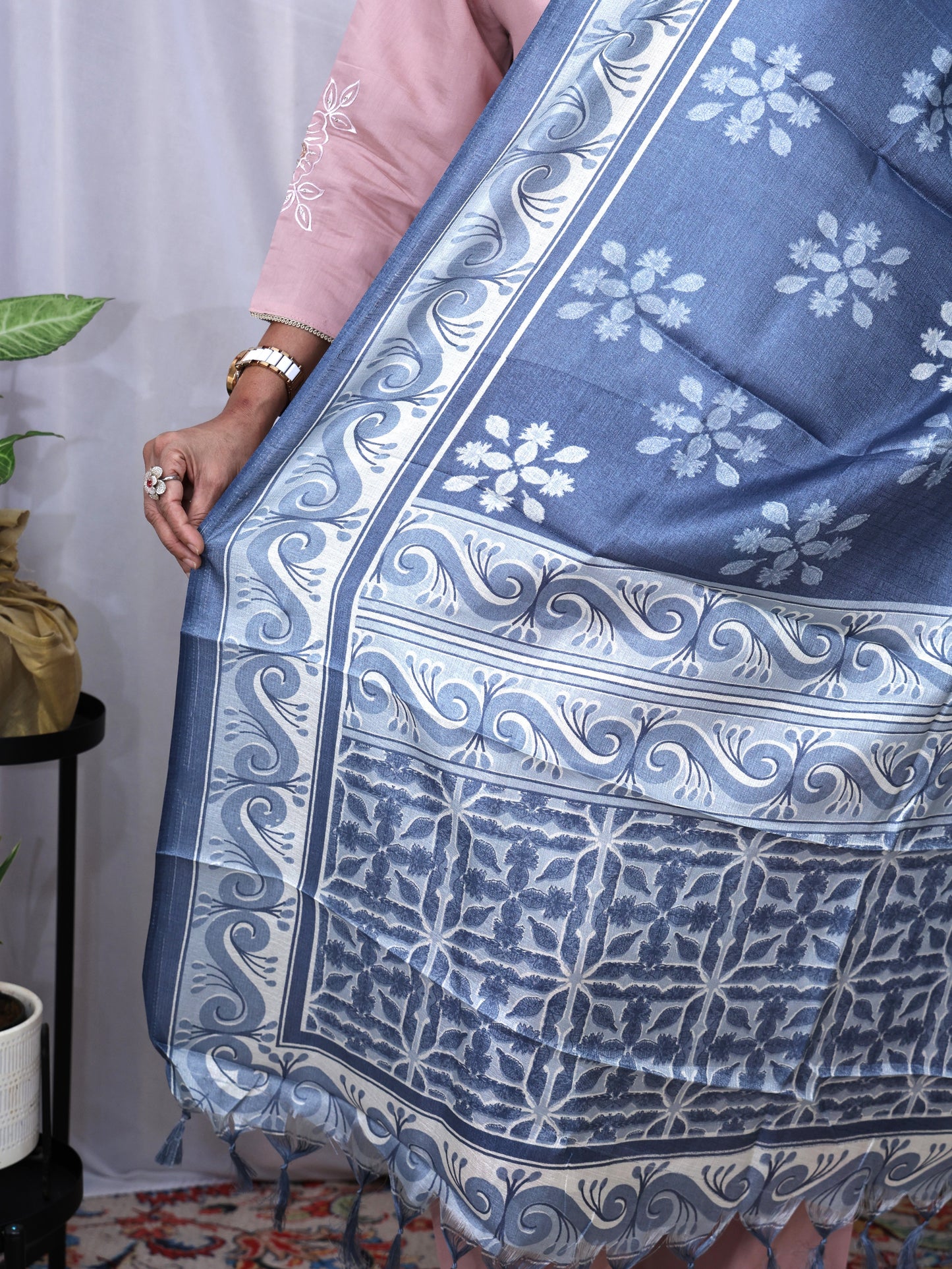 Chanderi Ajarakh Print Dupatta