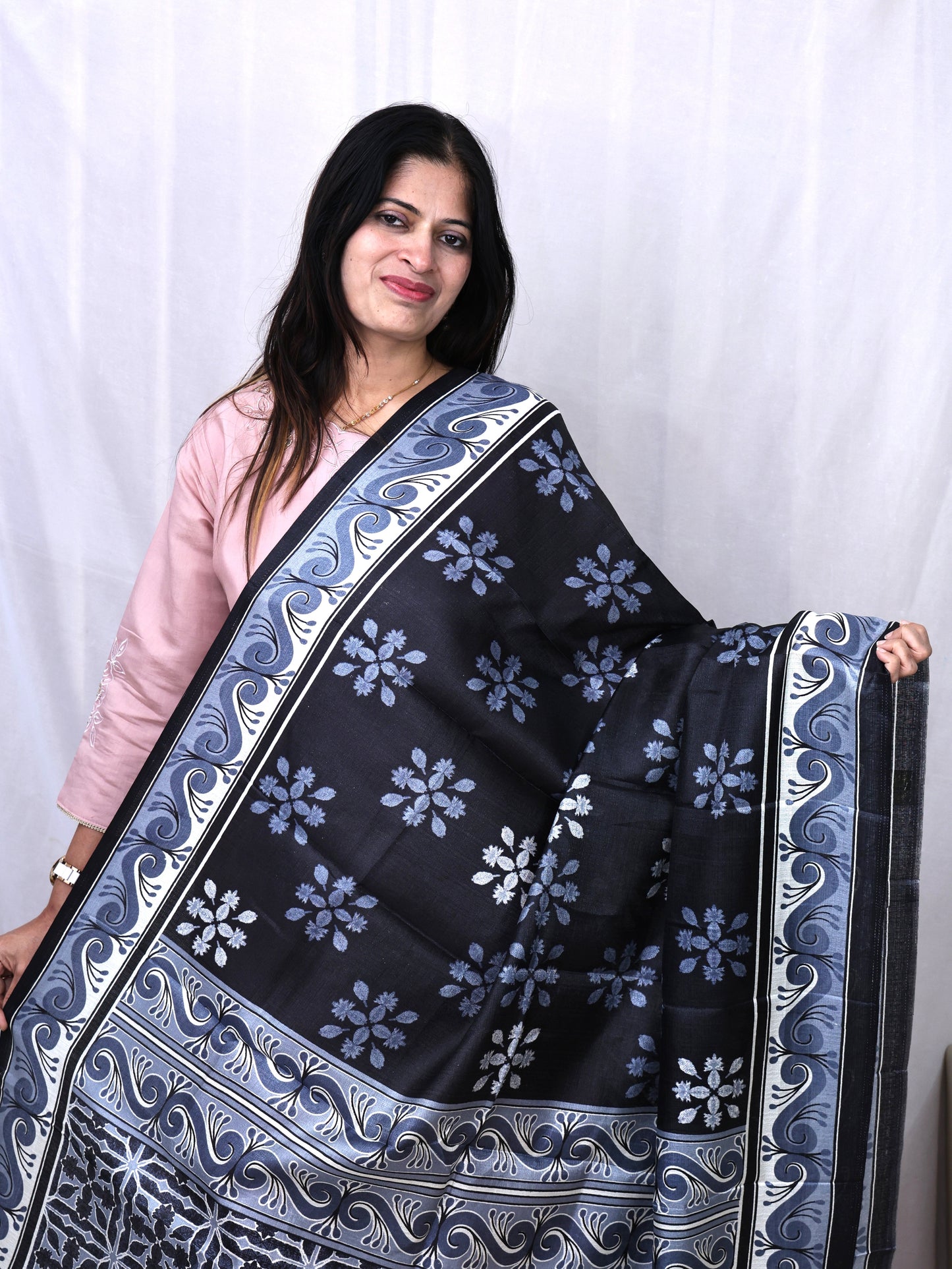 Chanderi Ajarakh Print Dupatta