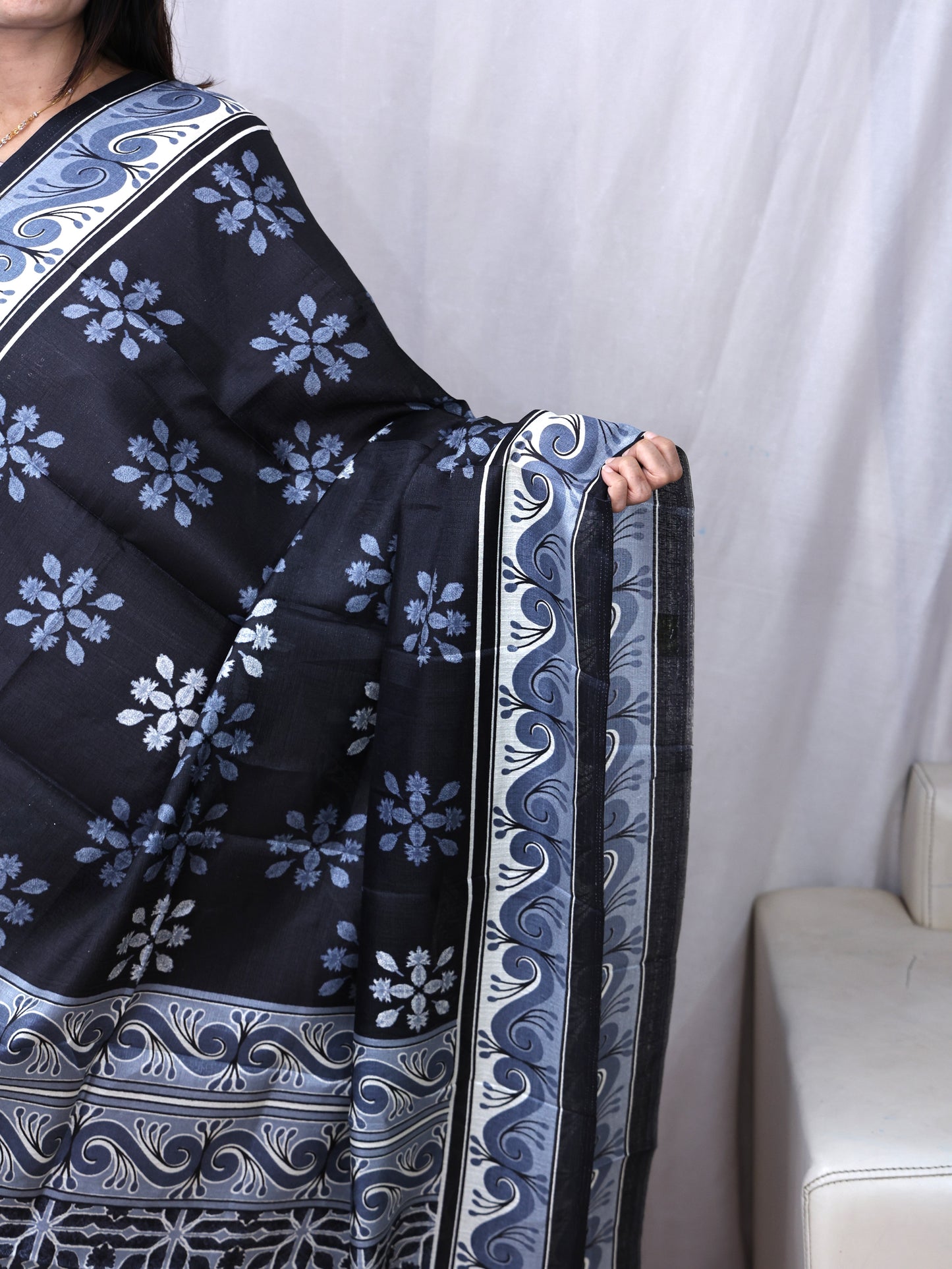 Chanderi Ajarakh Print Dupatta