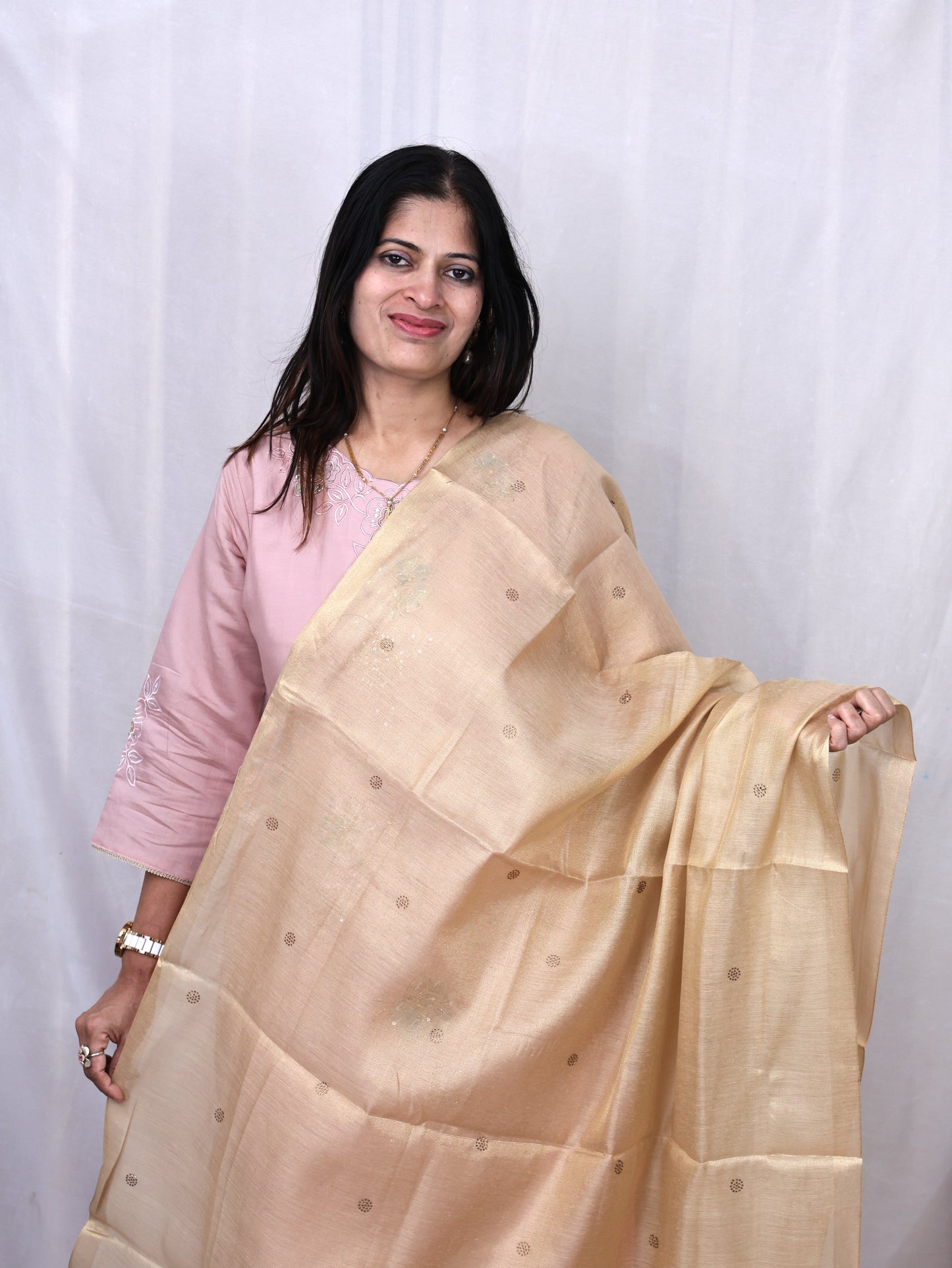 Organza Zari Stone Dupatta