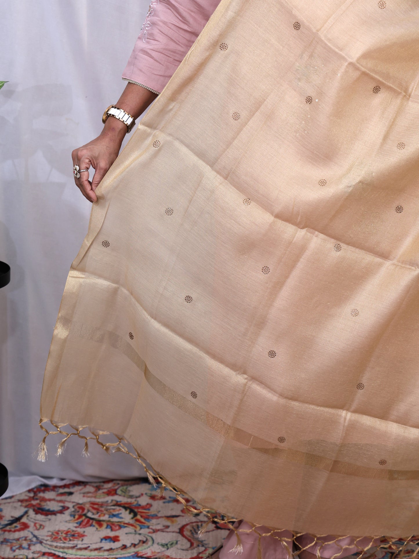 Organza Zari Stone Dupatta