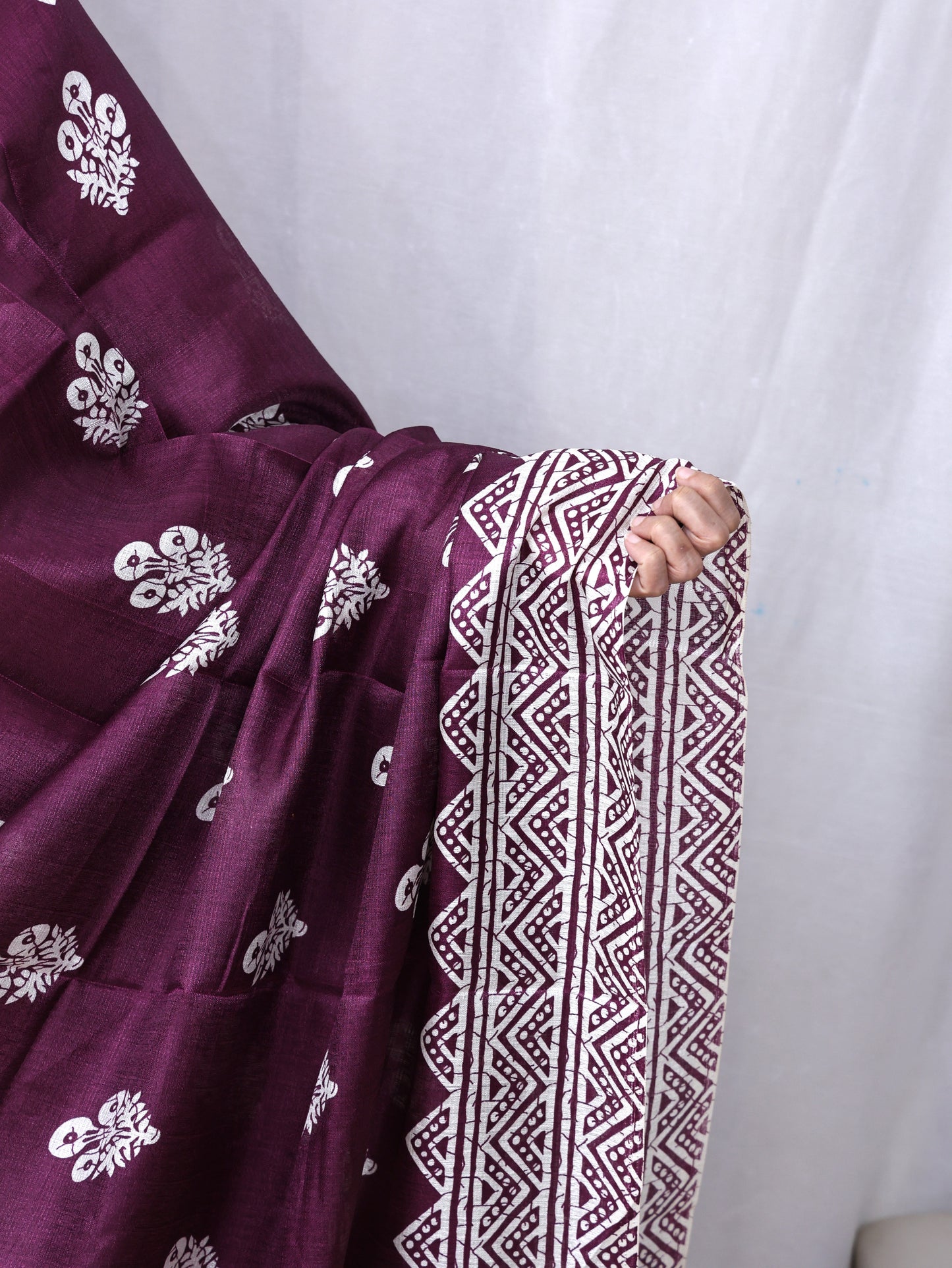 Chanderi Block Print Dupatta