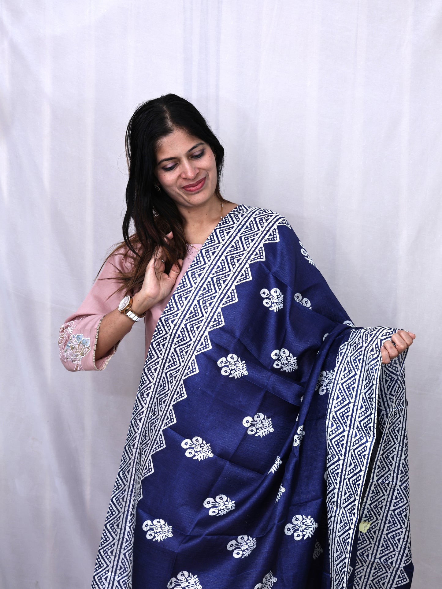 Chanderi Block Print Dupatta