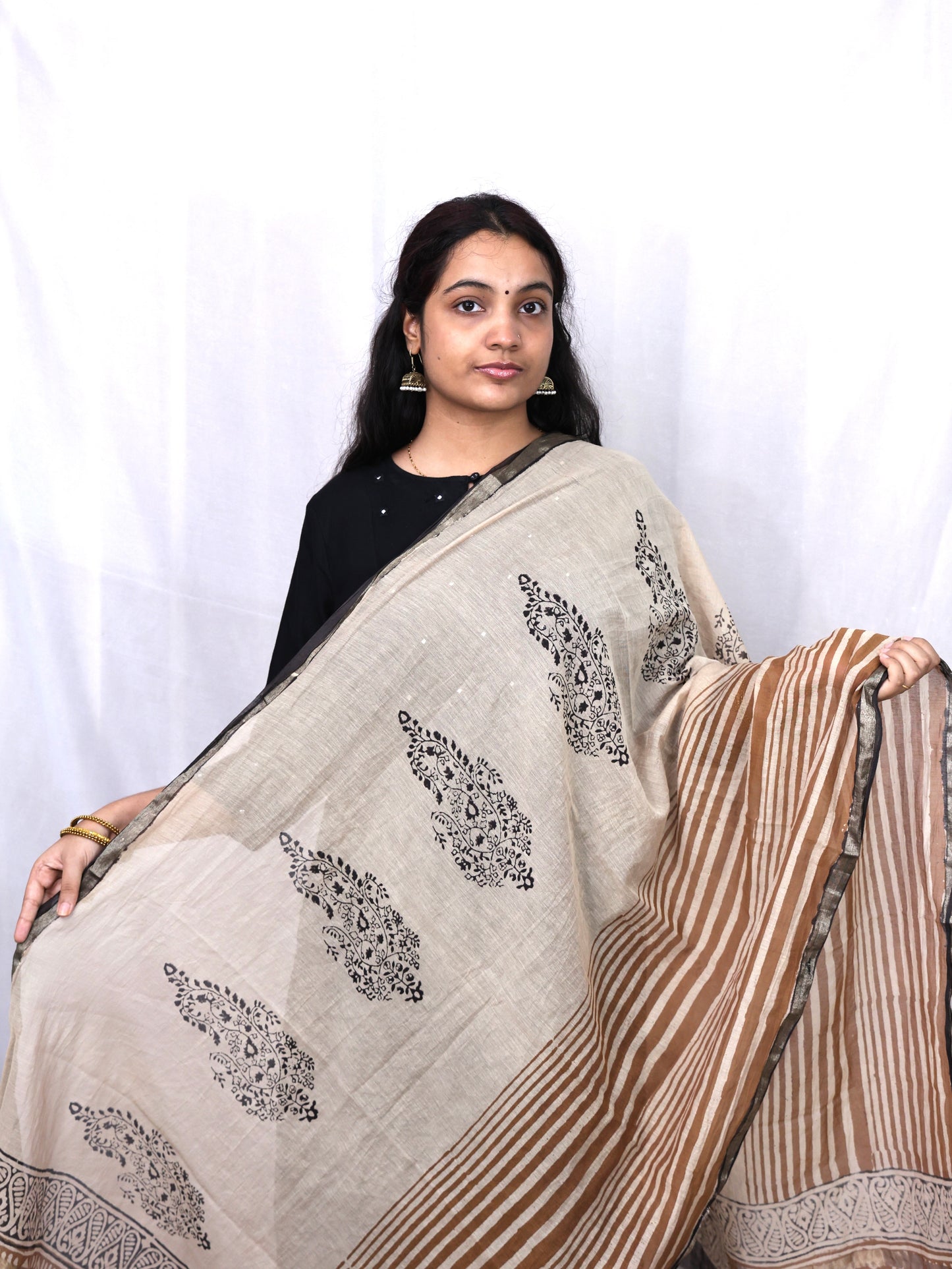 Chanderi Fancy Bagru Print Dupatta