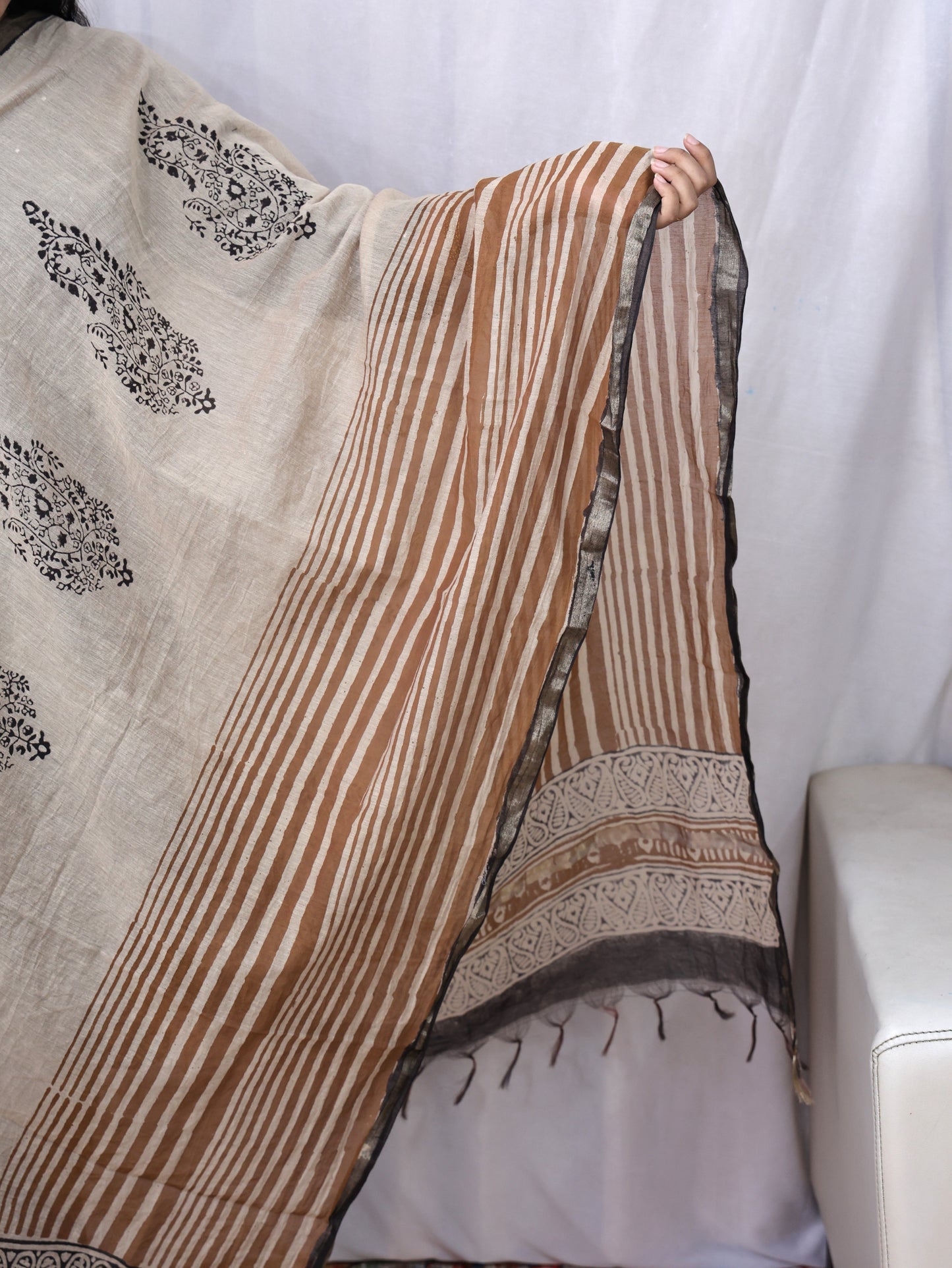 Chanderi Fancy Bagru Print Dupatta