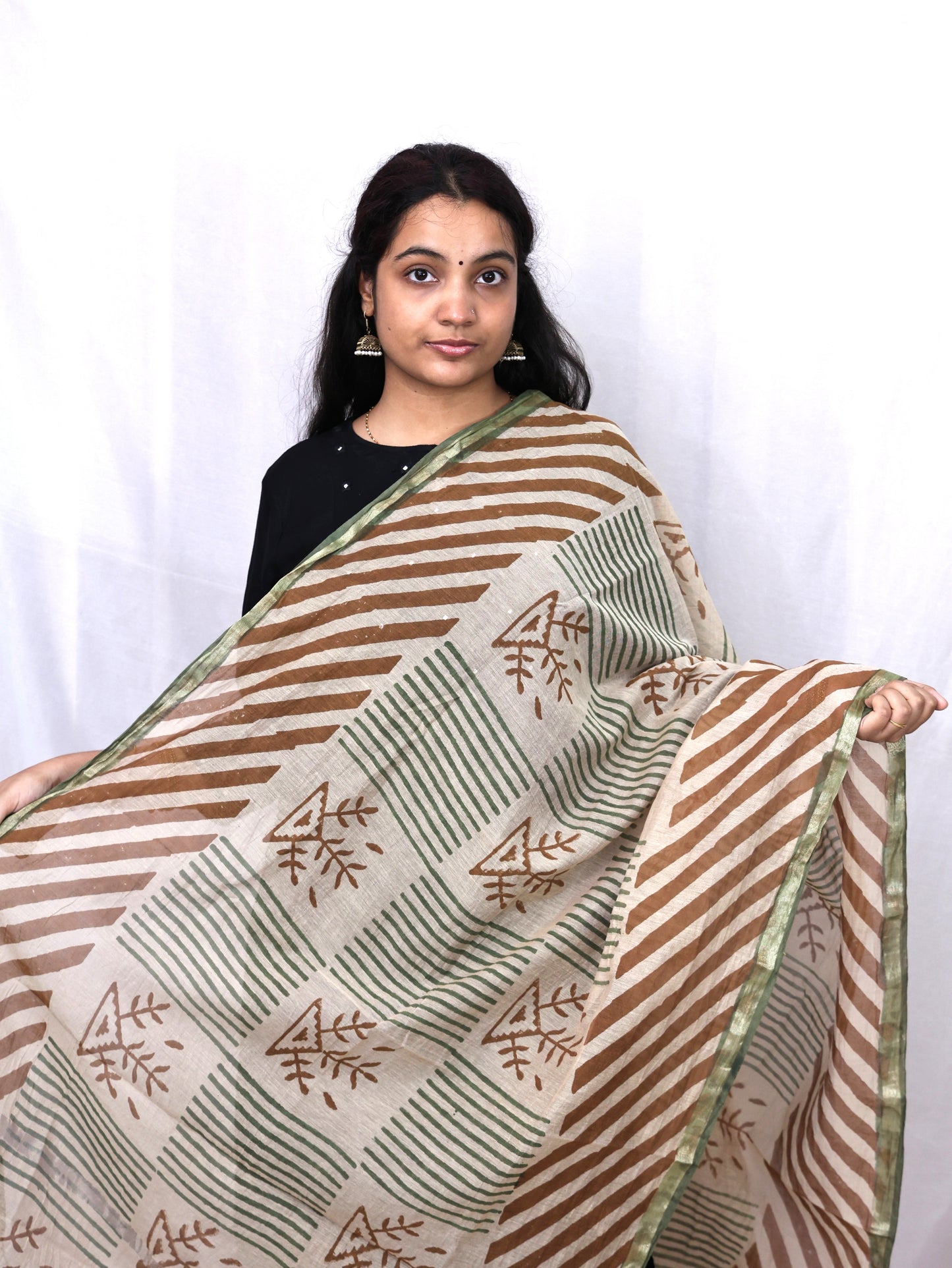 Chanderi Fancy Bagru Print Dupatta