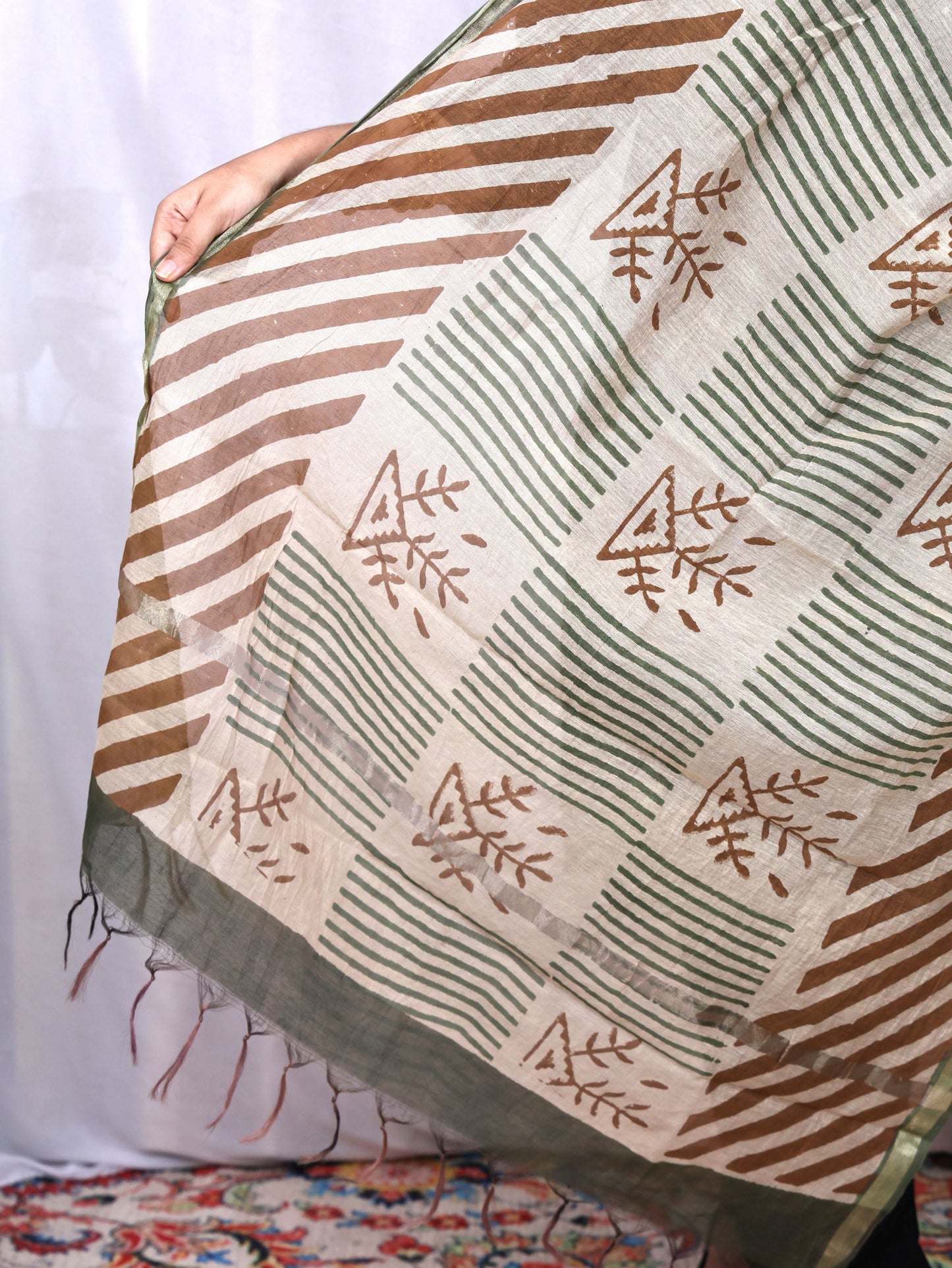 Chanderi Fancy Bagru Print Dupatta