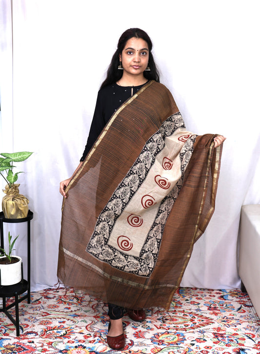 Chanderi Fancy Bagru Print Dupatta