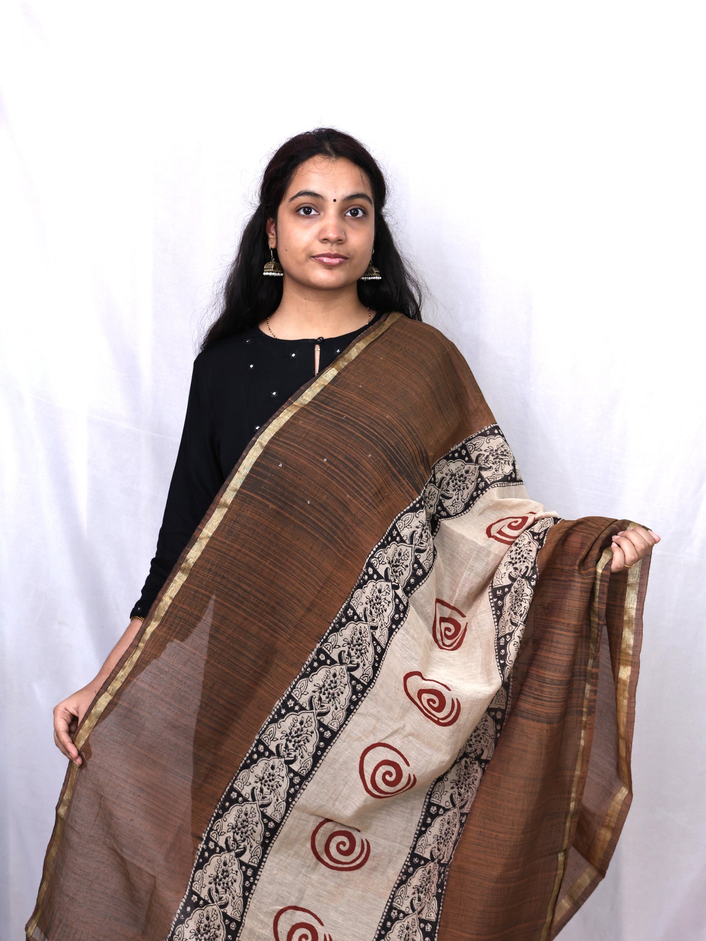 Chanderi Fancy Bagru Print Dupatta