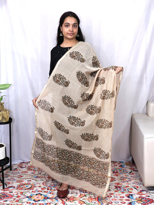 Chanderi Fancy Bagru Print Dupatta
