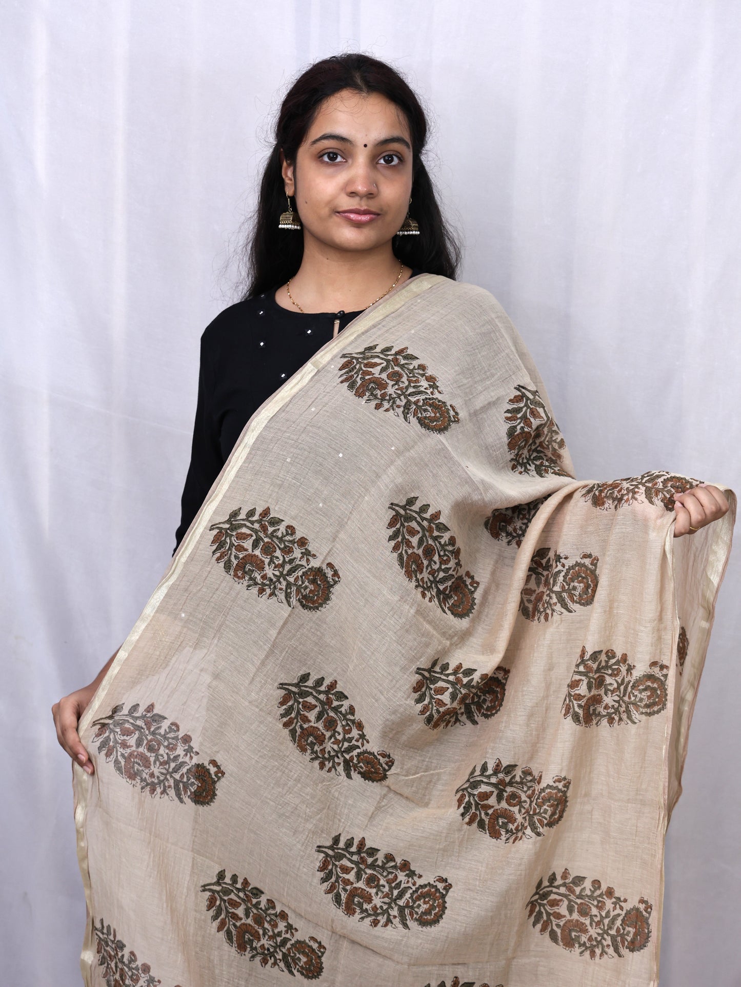 Chanderi Fancy Bagru Print Dupatta