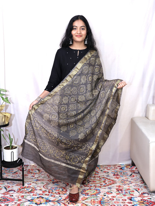 Chanderi Fancy Bagru Print Dupatta