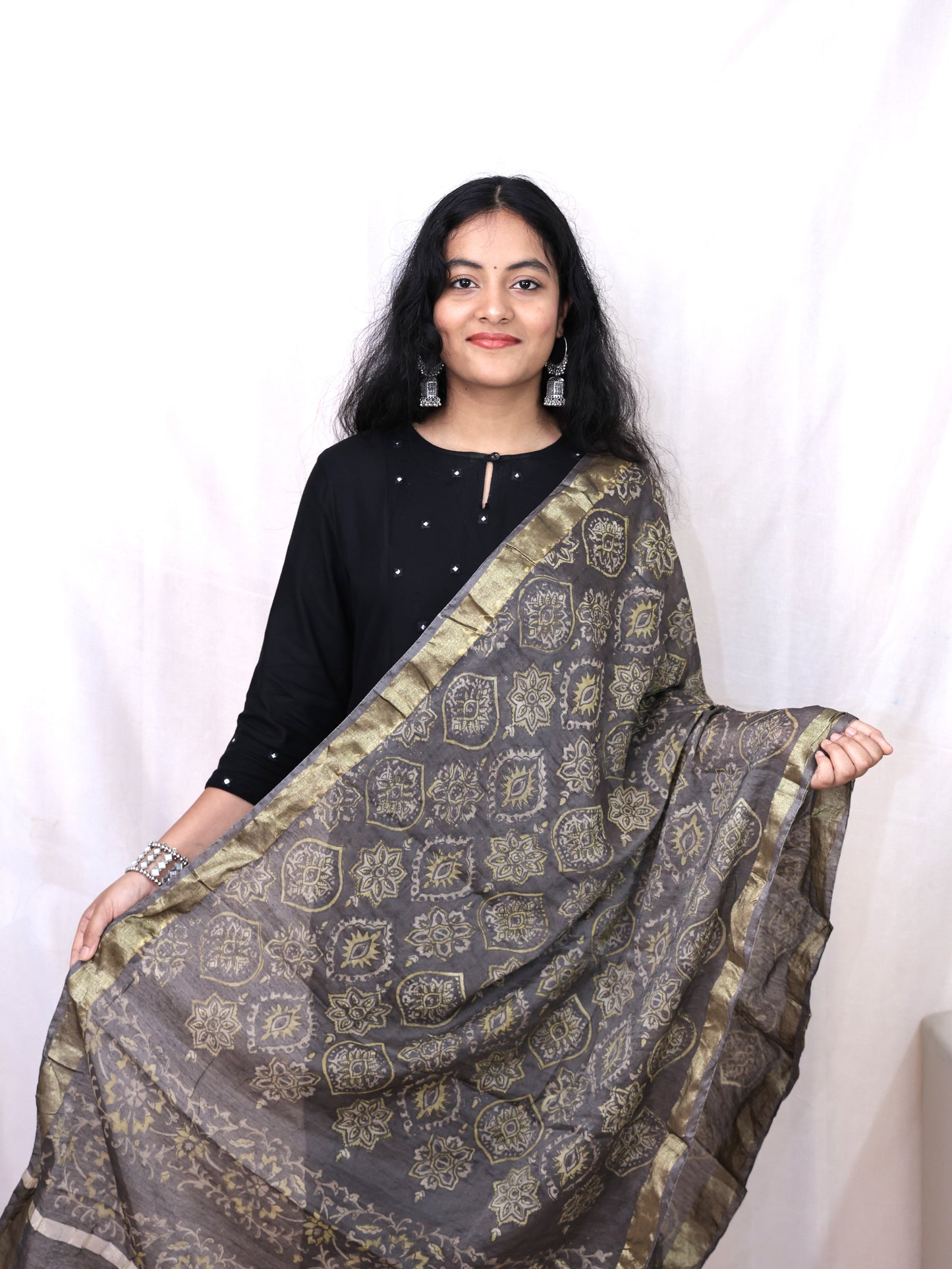 Chanderi Fancy Bagru Print Dupatta