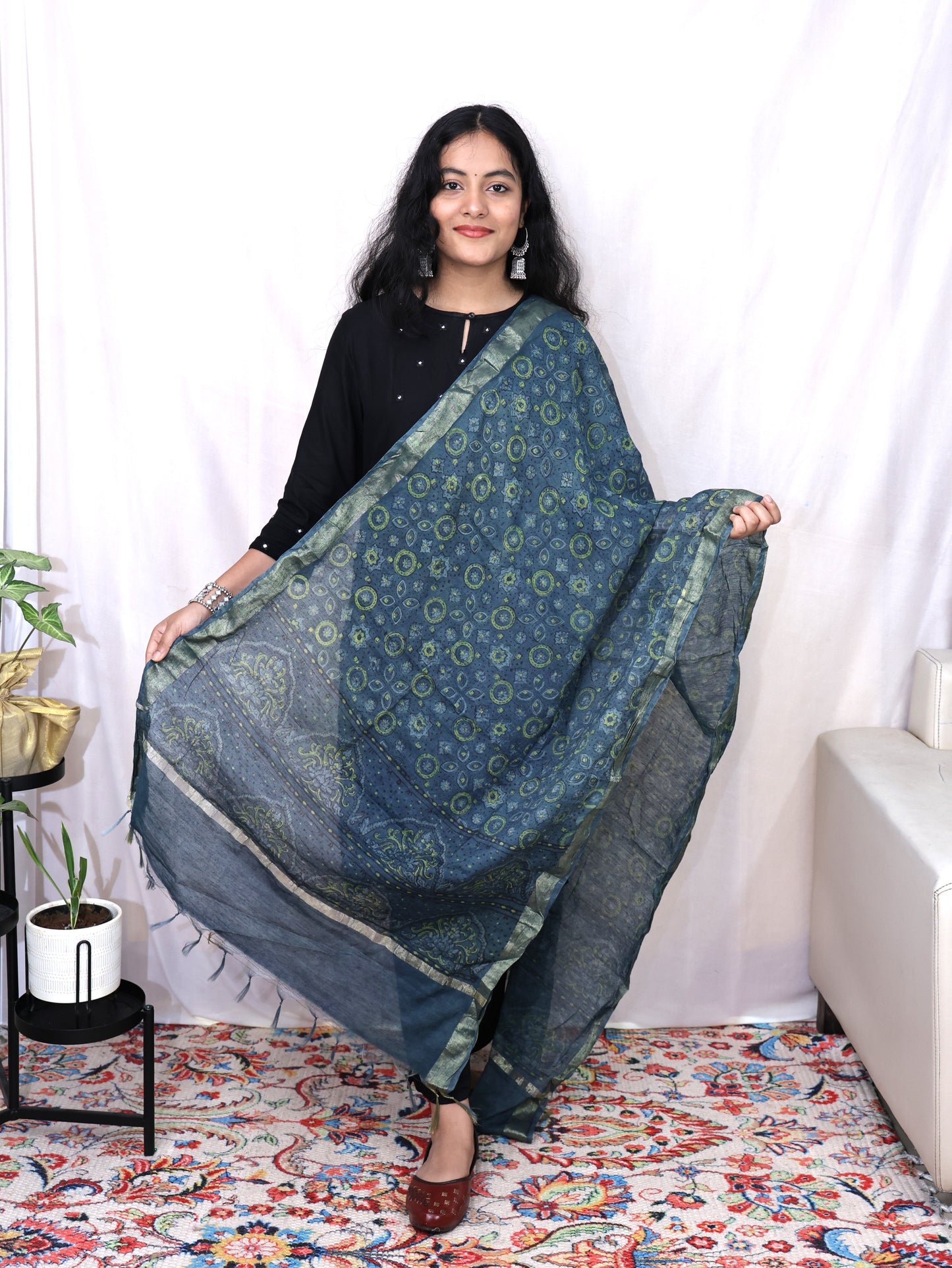 Chanderi Fancy Bagru Print Dupatta