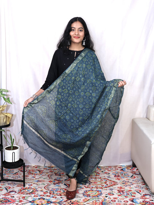 Chanderi Fancy Bagru Print Dupatta