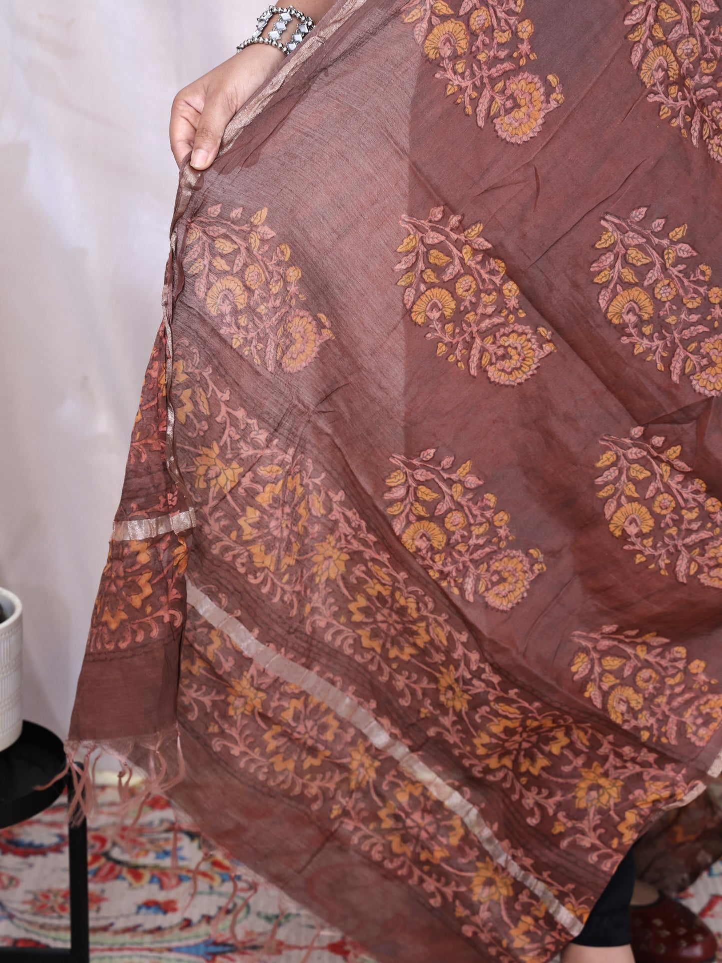 Chanderi Fancy Bagru Print Dupatta