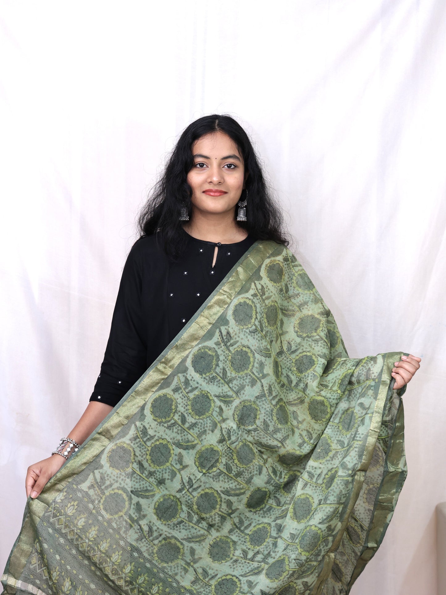 Chanderi Fancy Bagru Print Dupatta