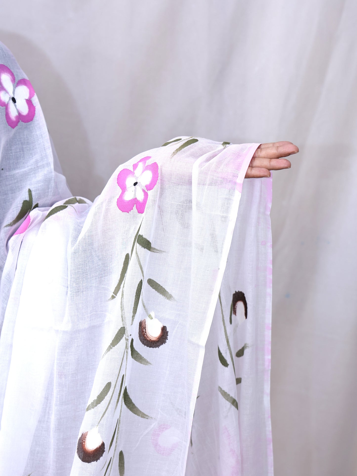 Hand-Printed Cotton Dupatta