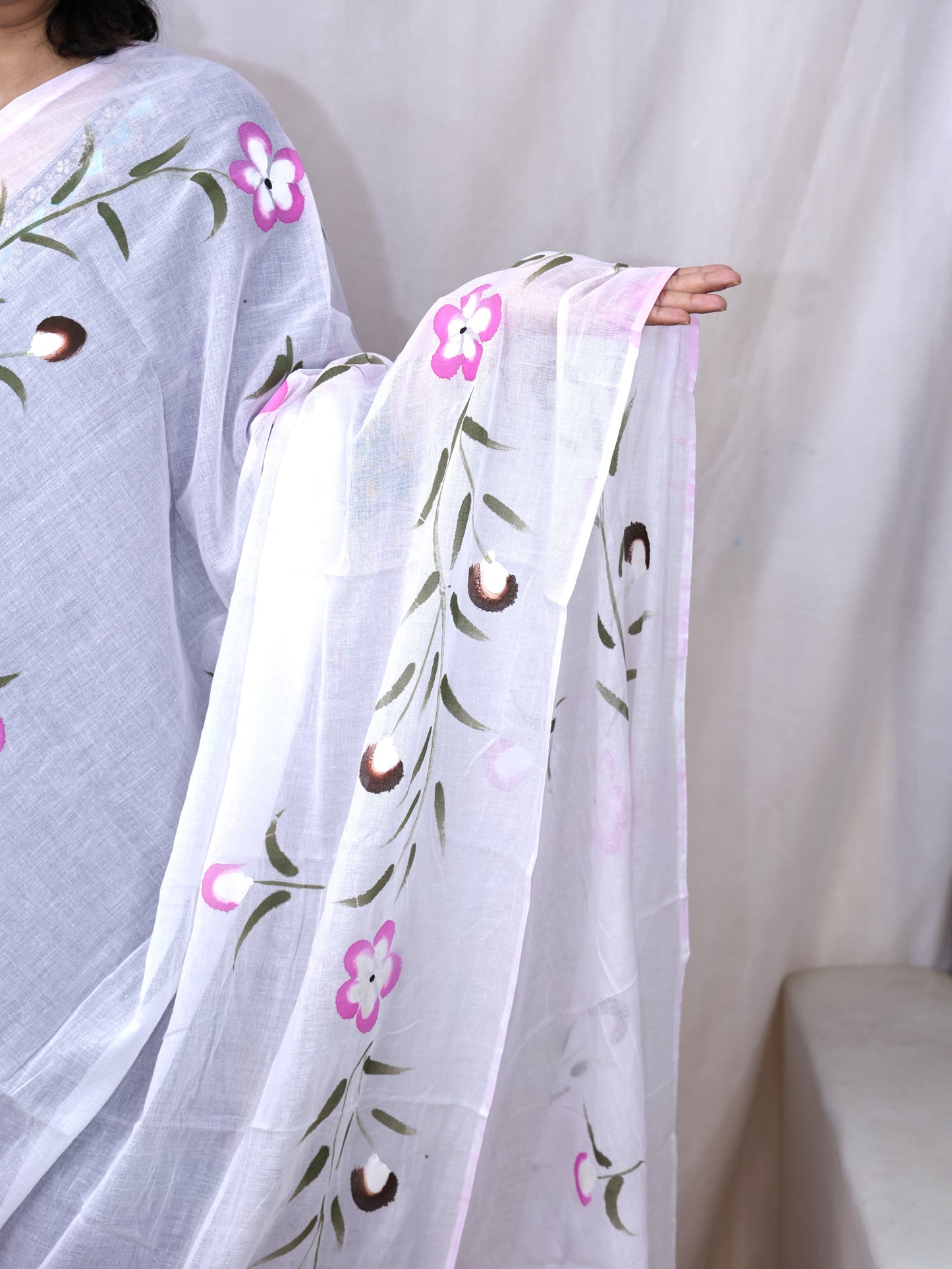 Hand-Printed Cotton Dupatta