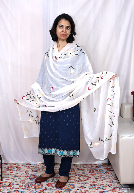 Hand Printed Cotton Dupatta