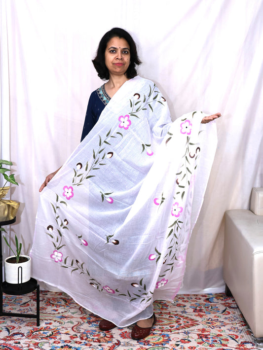 Hand Printed Cotton Dupatta
