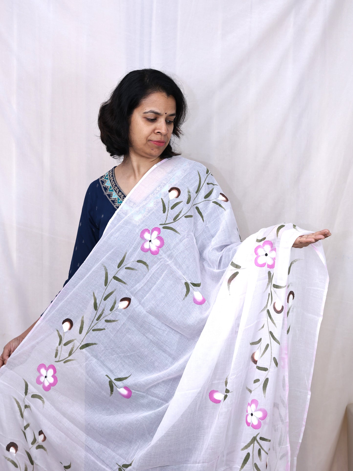 Hand Printed Cotton Dupatta