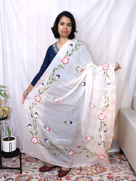 Hand Print Cotton Dupatta