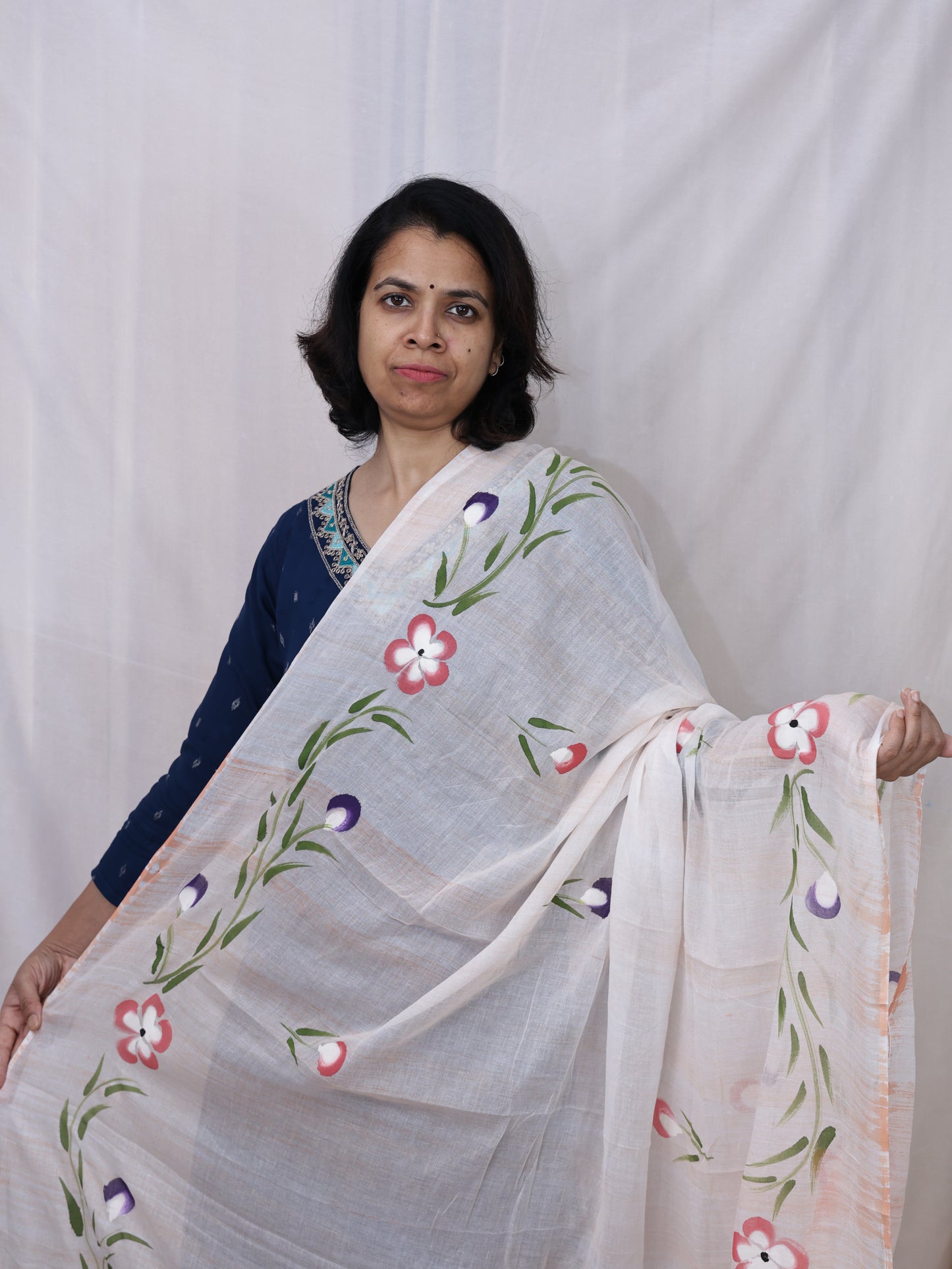 Hand Print Cotton Dupatta