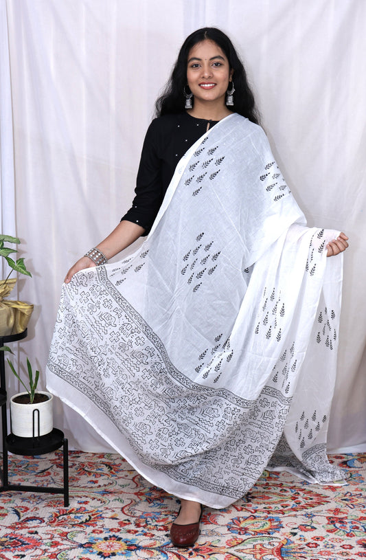 White Cotton Dupatta