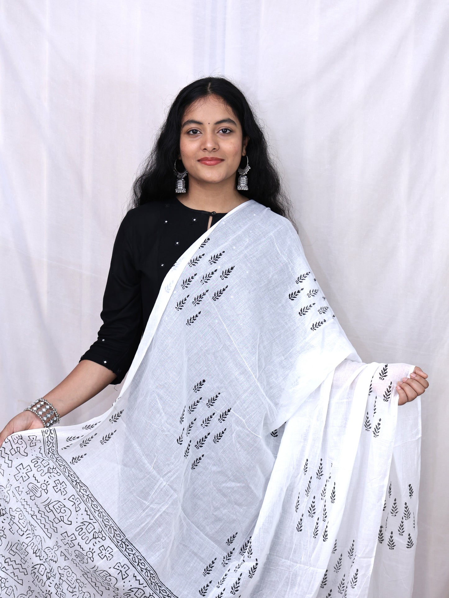 White Cotton Dupatta