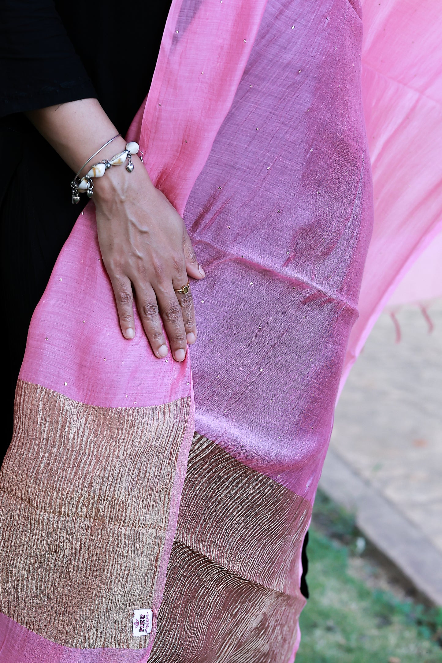 Malai Liptus Mukesh Work Dupatta