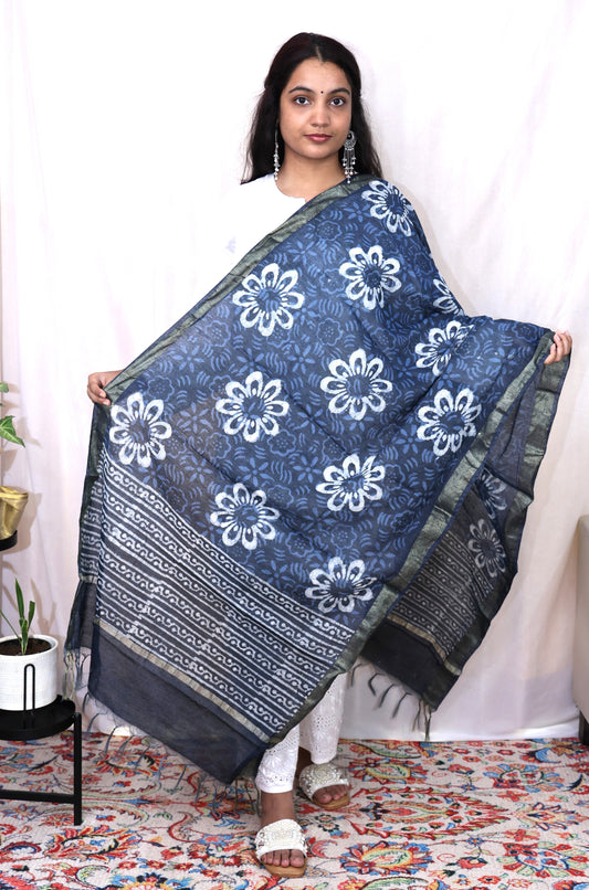 Chanderi Fancy Bagru Print Dupatta