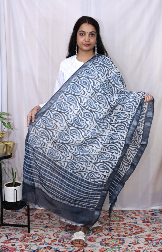 Chanderi Fancy Bagru Print Dupatta