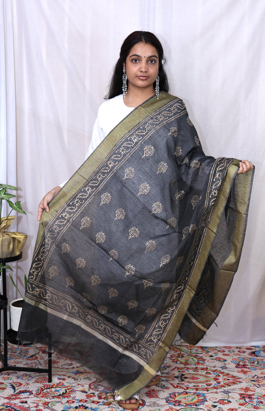 Chanderi  Print Dupatta