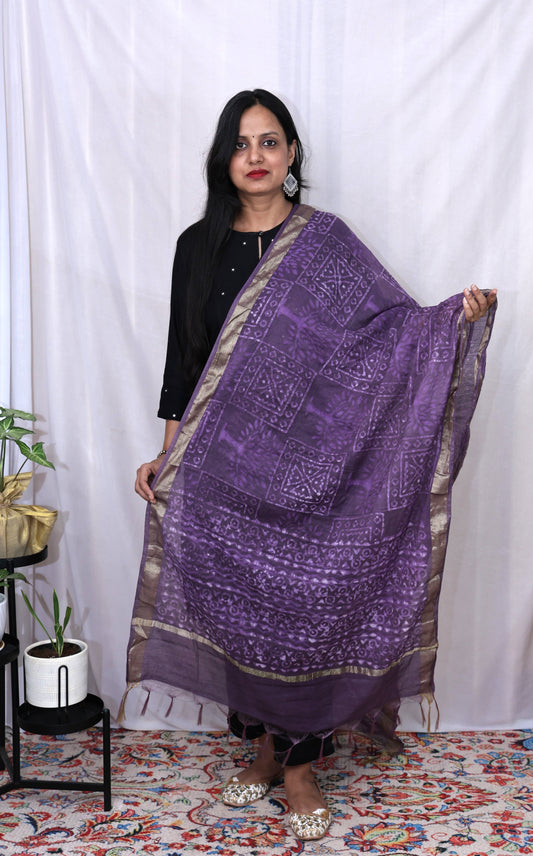 Chanderi Fancy Bagru Print Dupatta