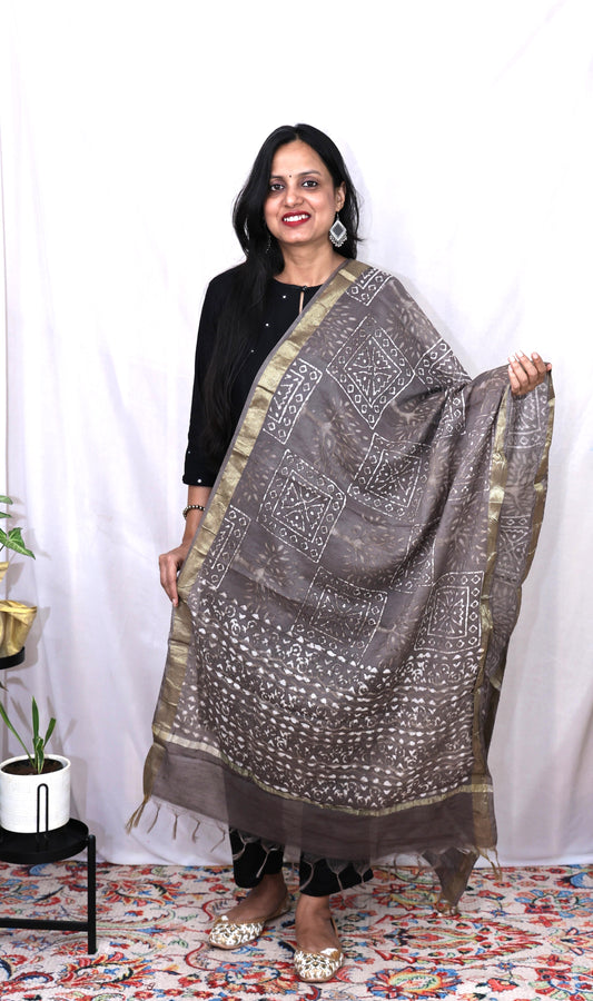 Chanderi Fancy Bagru Print Dupatta