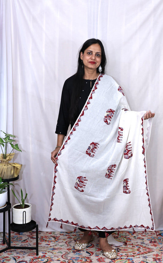 Cotton Applik Dupatta
