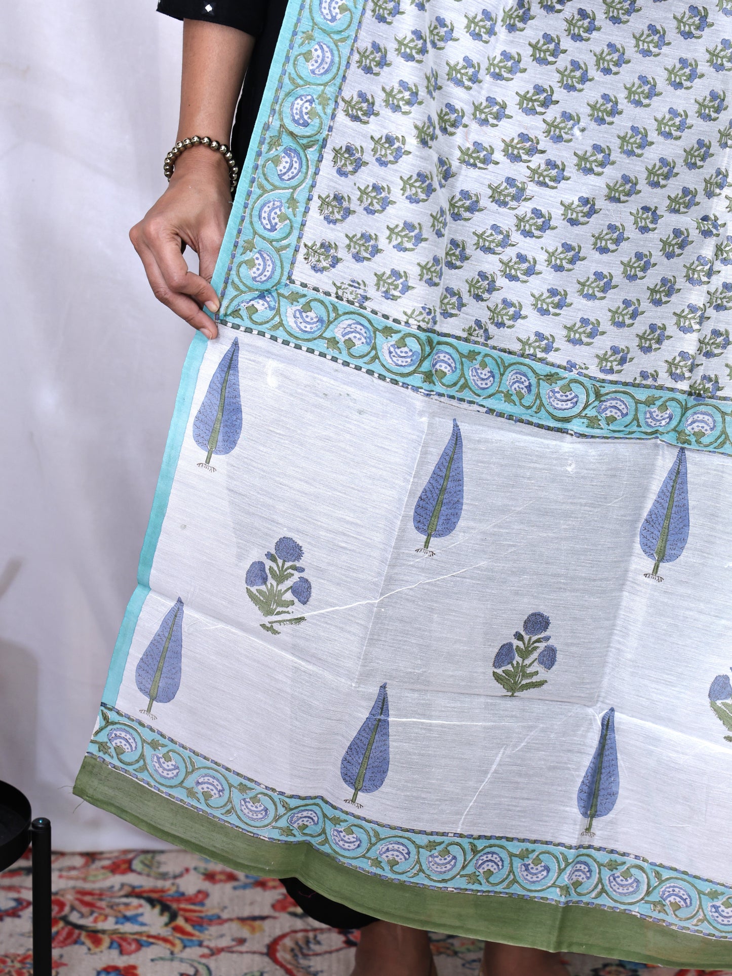 Hand Block Print Cotton Dupatta