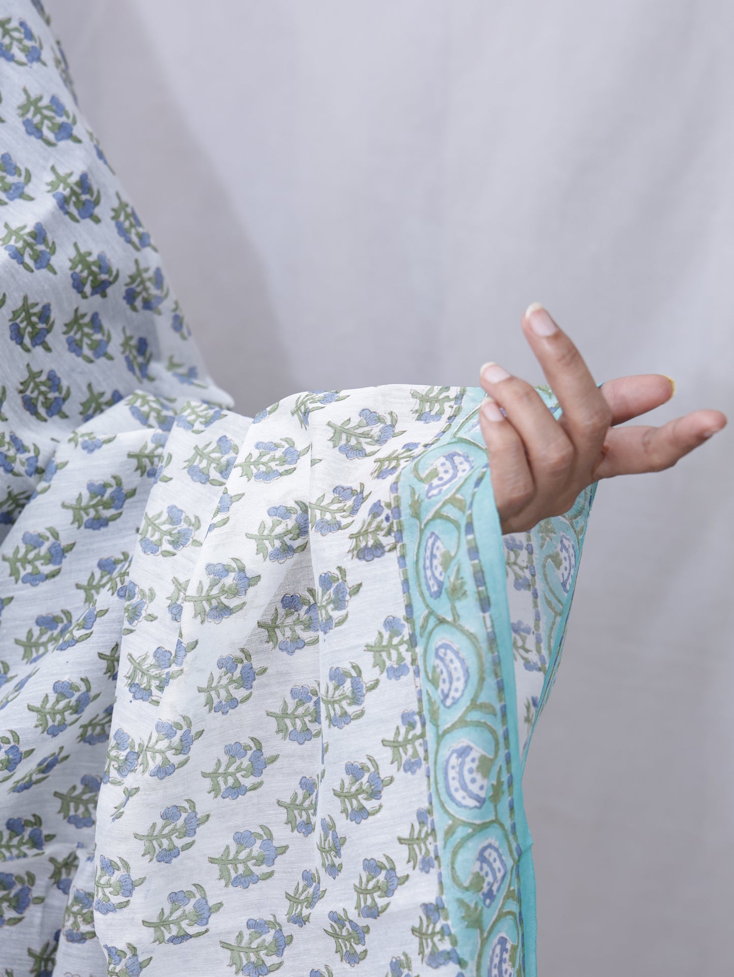 Hand Block Print Cotton Dupatta
