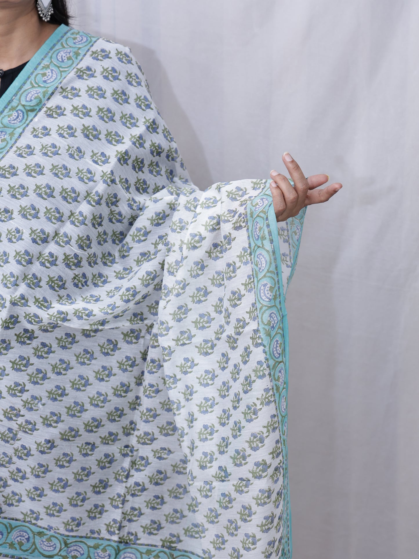 Hand Block Print Cotton Dupatta