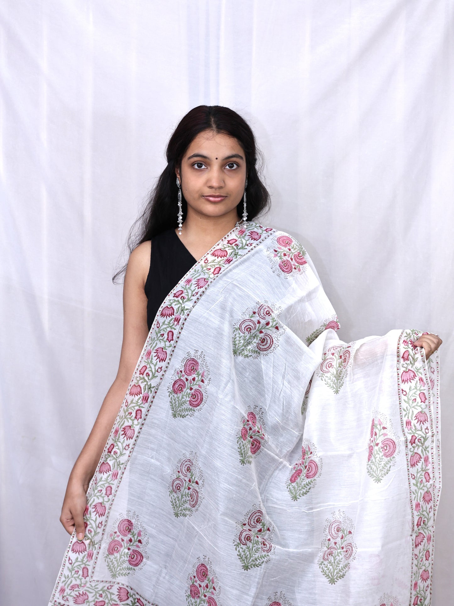 Hand Block Print Cotton Dupatta