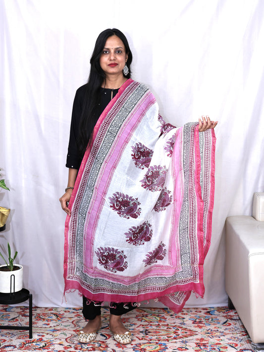 Hand Block Print Cotton Dupatta