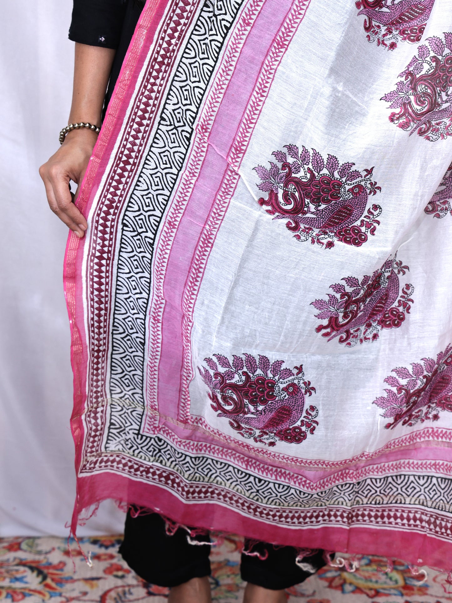 Hand Block Print Cotton Dupatta