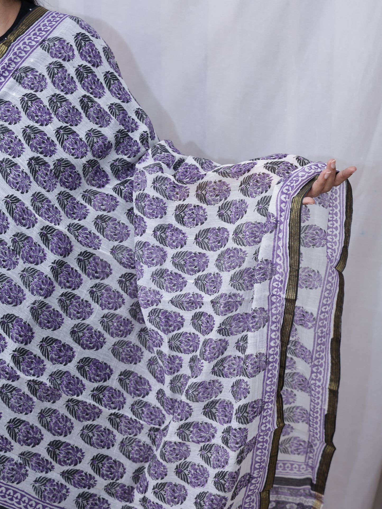Hand Block Print Cotton Dupatta