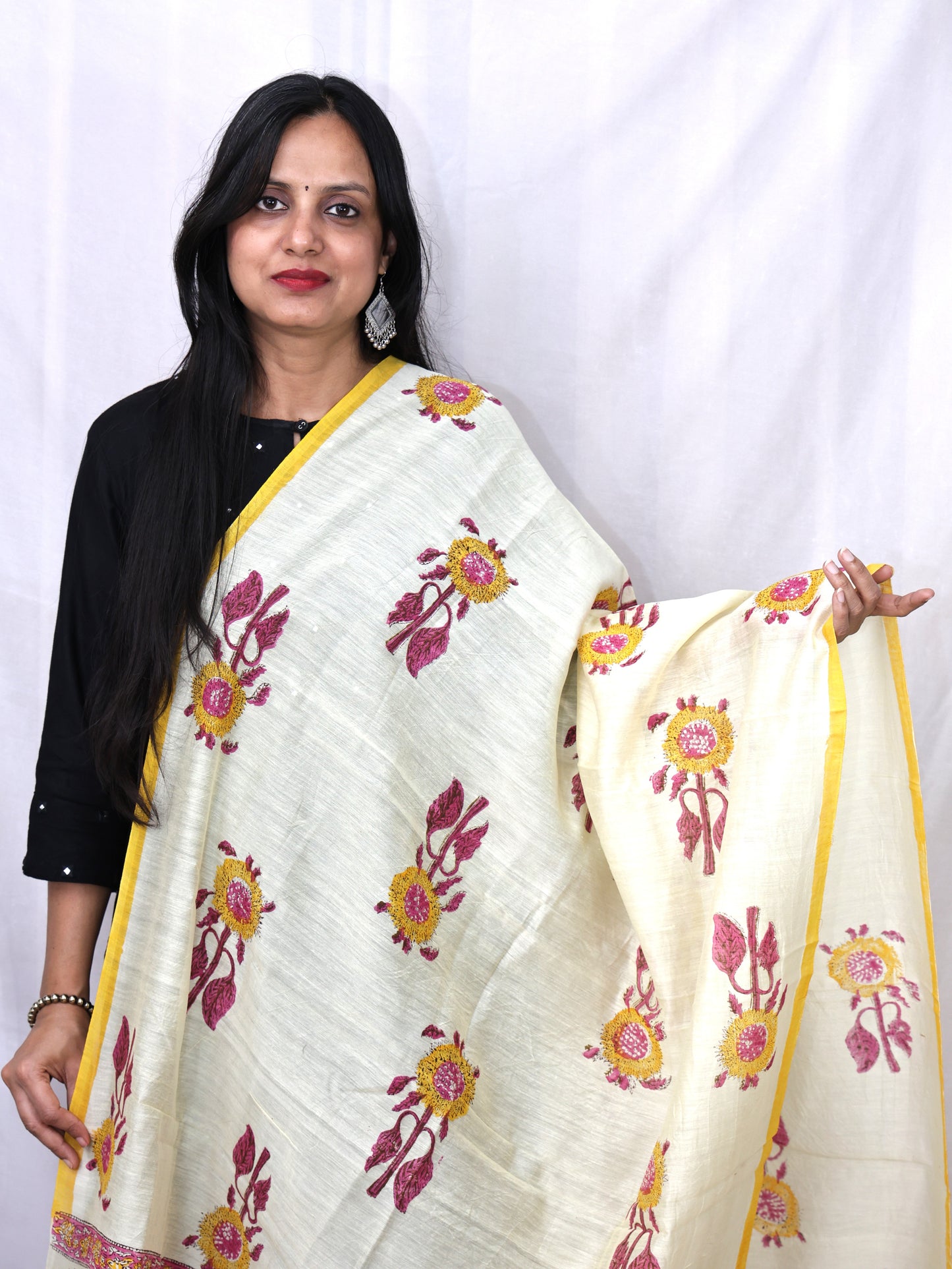 Hand Block Print Cotton Dupatta