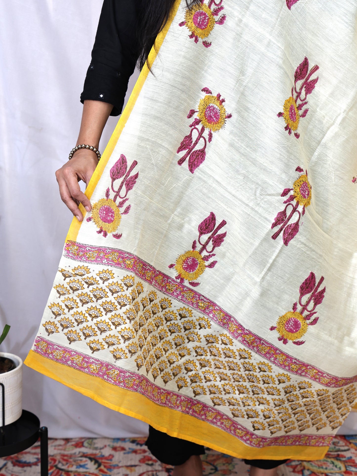 Hand Block Print Cotton Dupatta
