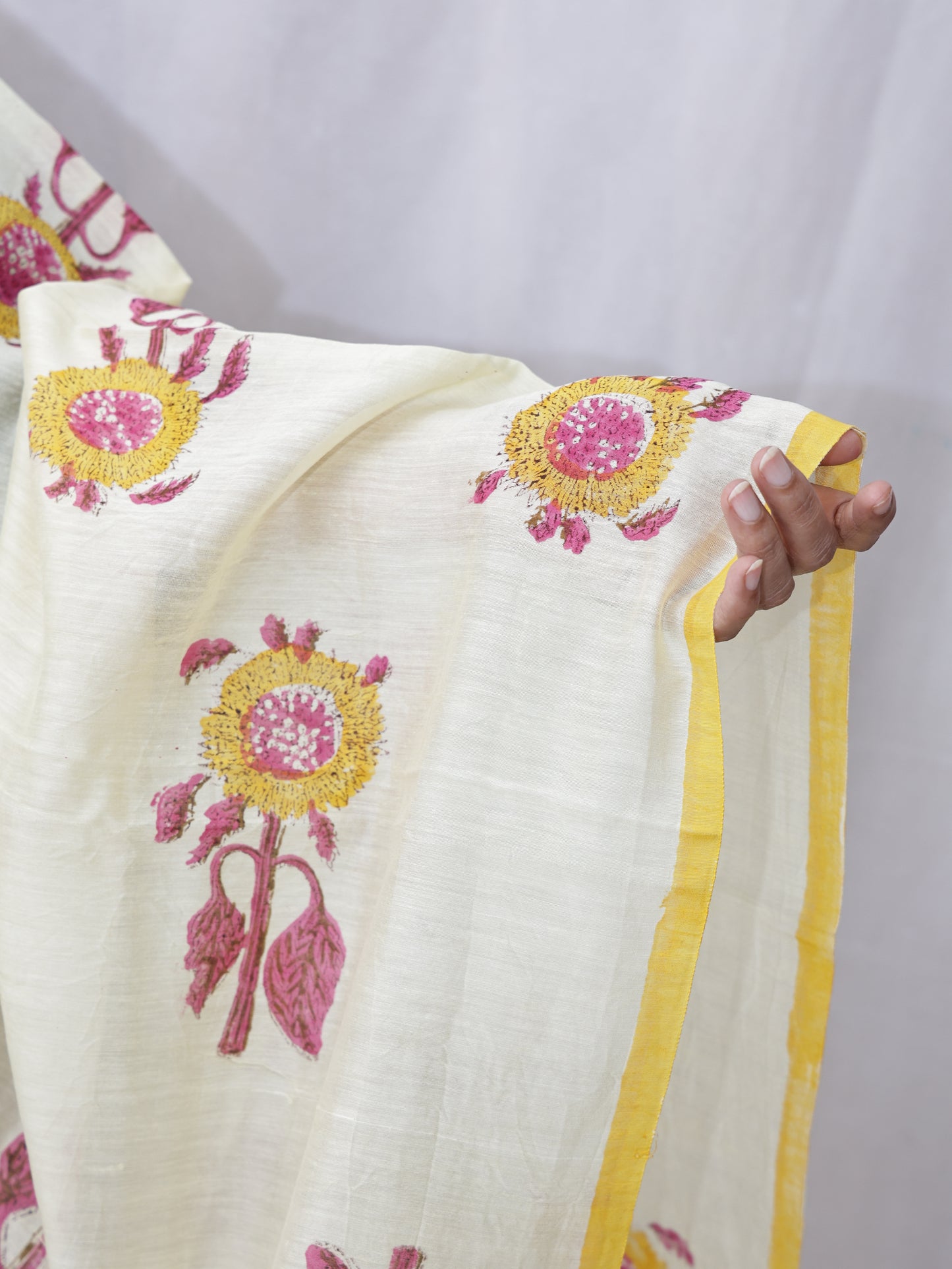 Hand Block Print Cotton Dupatta