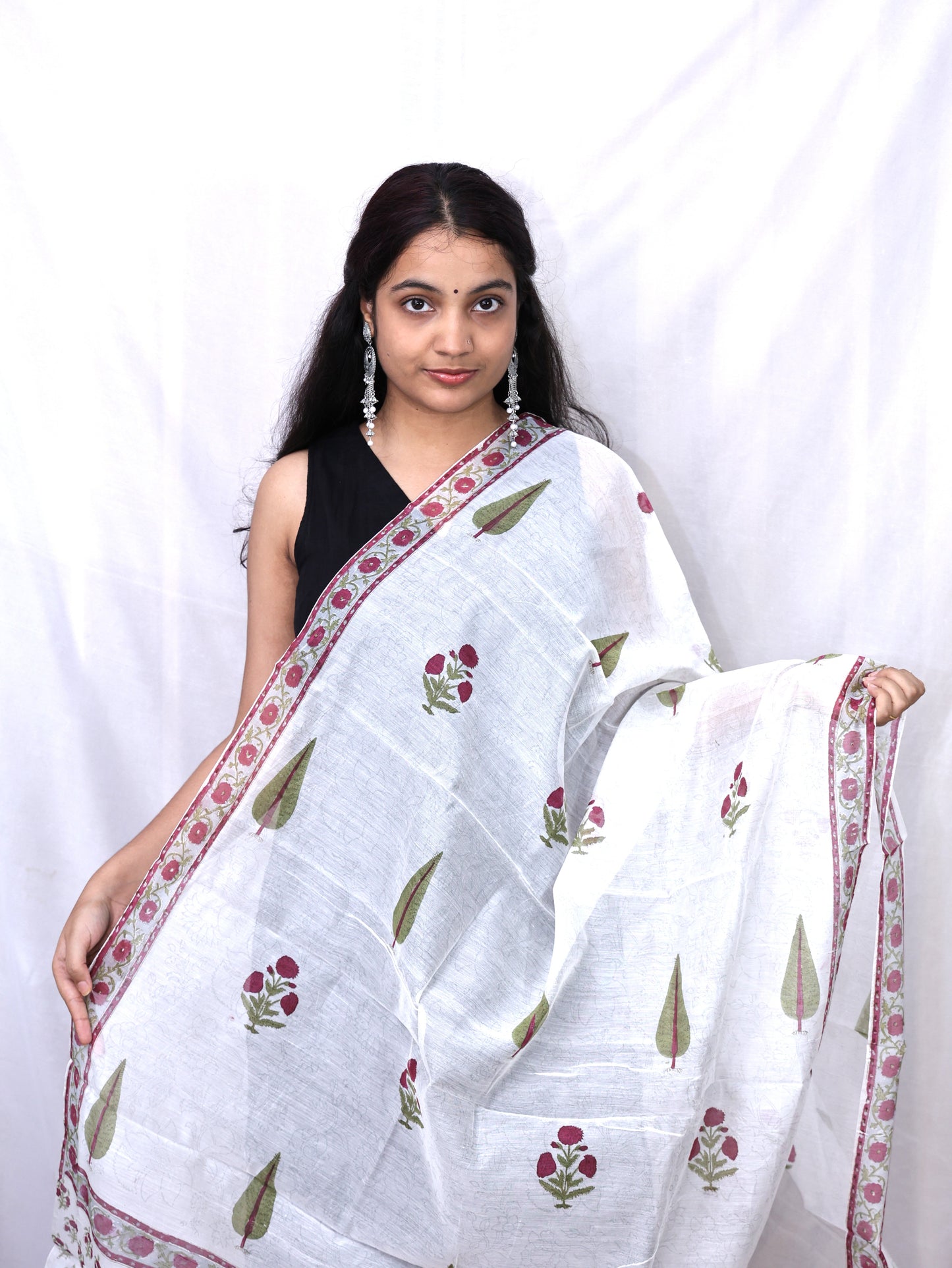 Hand Block Print Cotton Dupatta