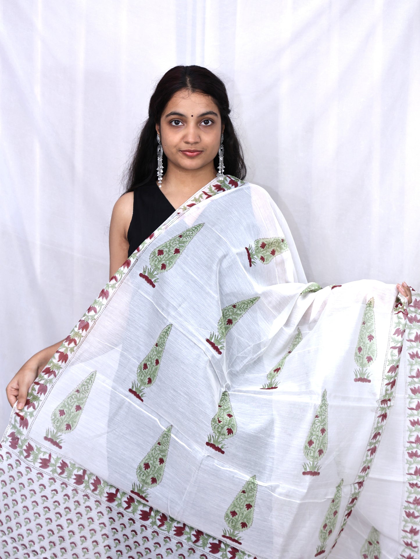 Hand Block Print Cotton Dupatta