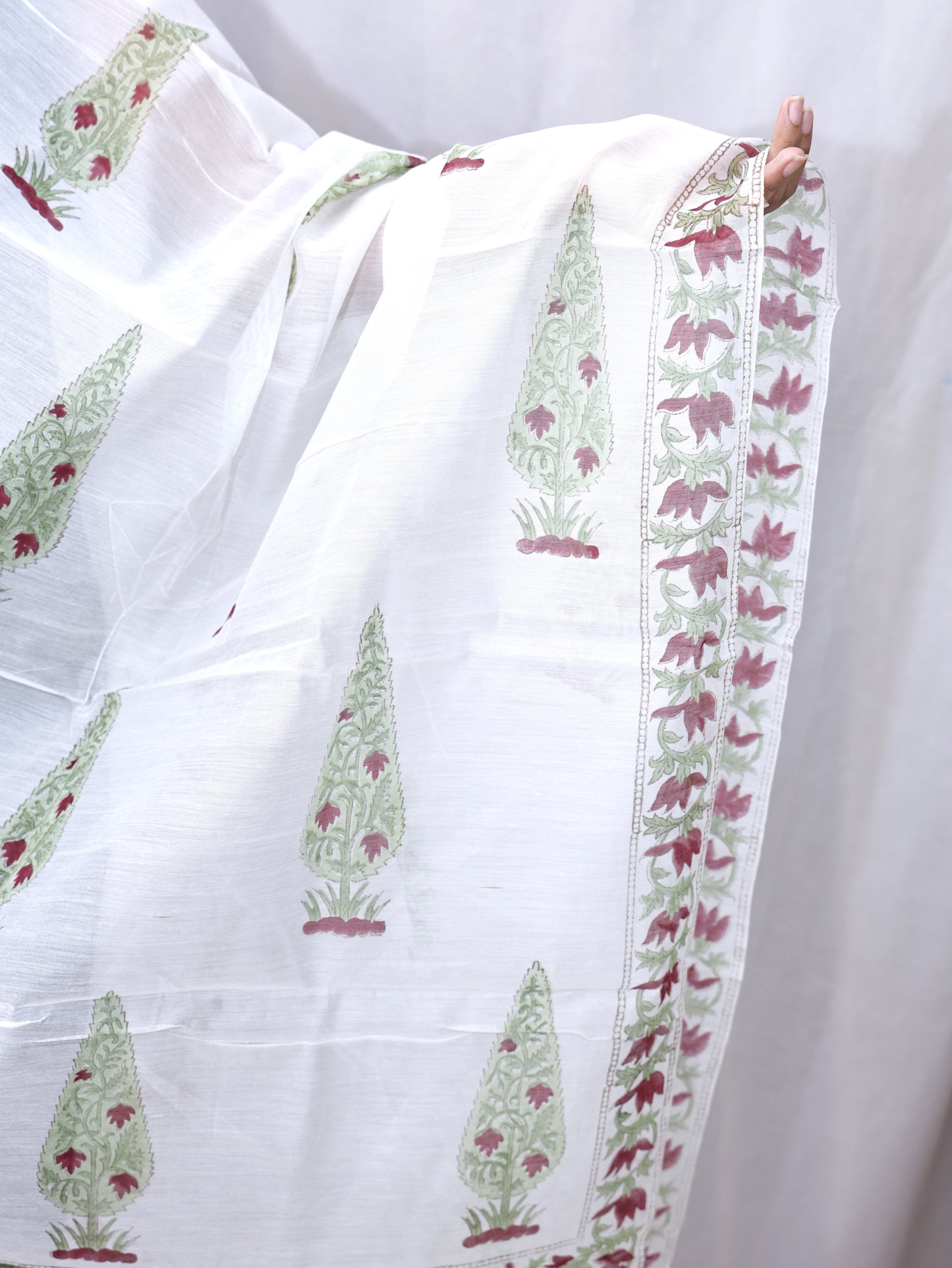 Hand Block Print Cotton Dupatta